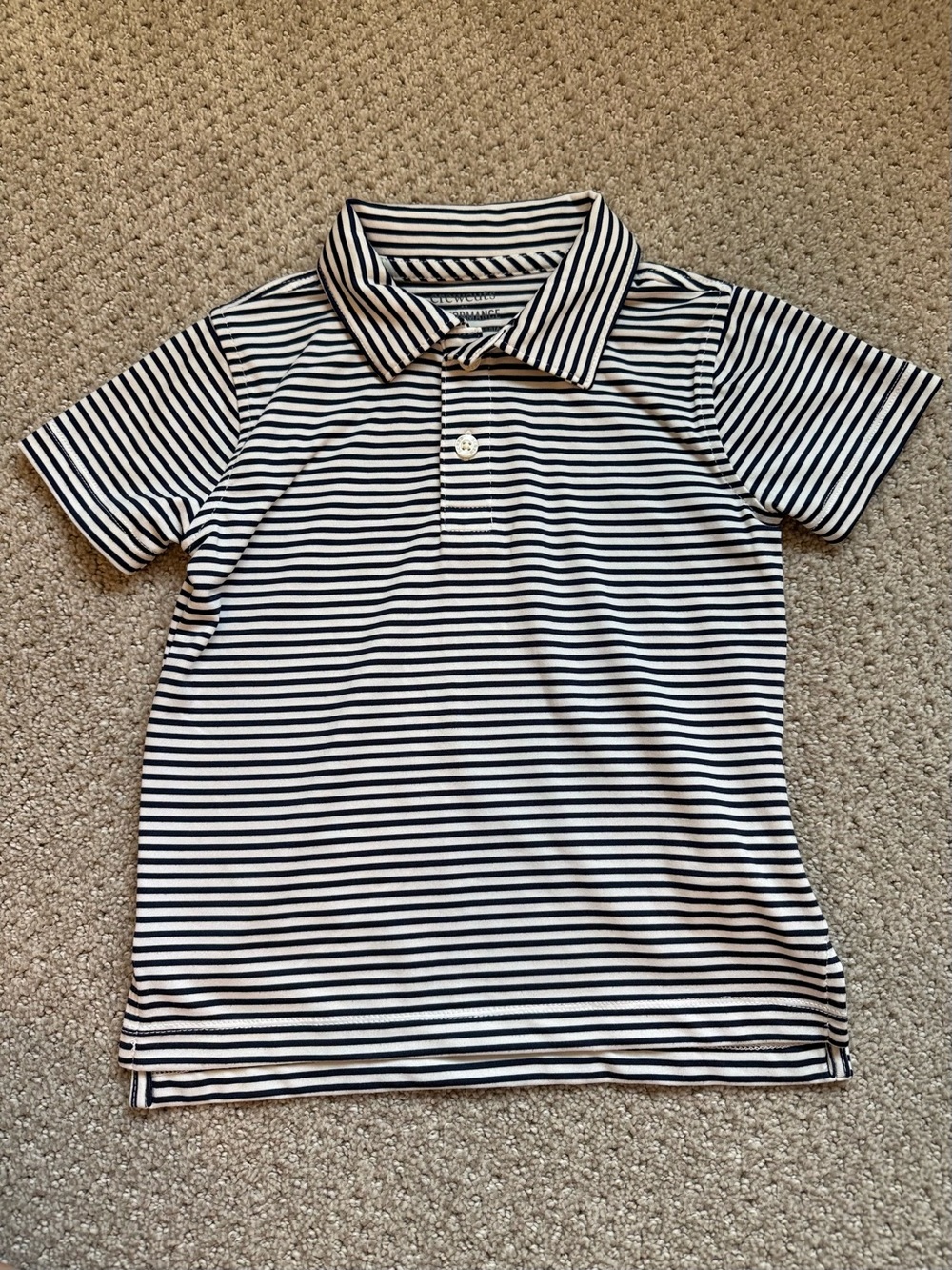 J Crew navy and white polo 2-3y